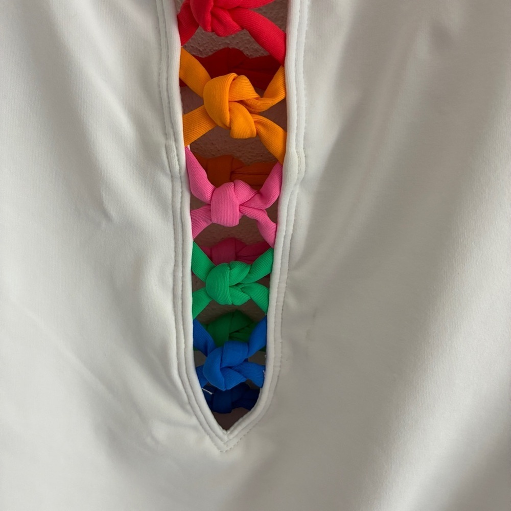 Bleu Rod Beattie Colorful Strappy One Piece Swimsuit Size 6 - Picture 5 of 9